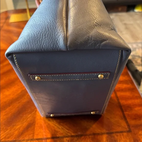Dooney and Bourke Large Florentine Satchel Steel Blue - Picture 7 of 14